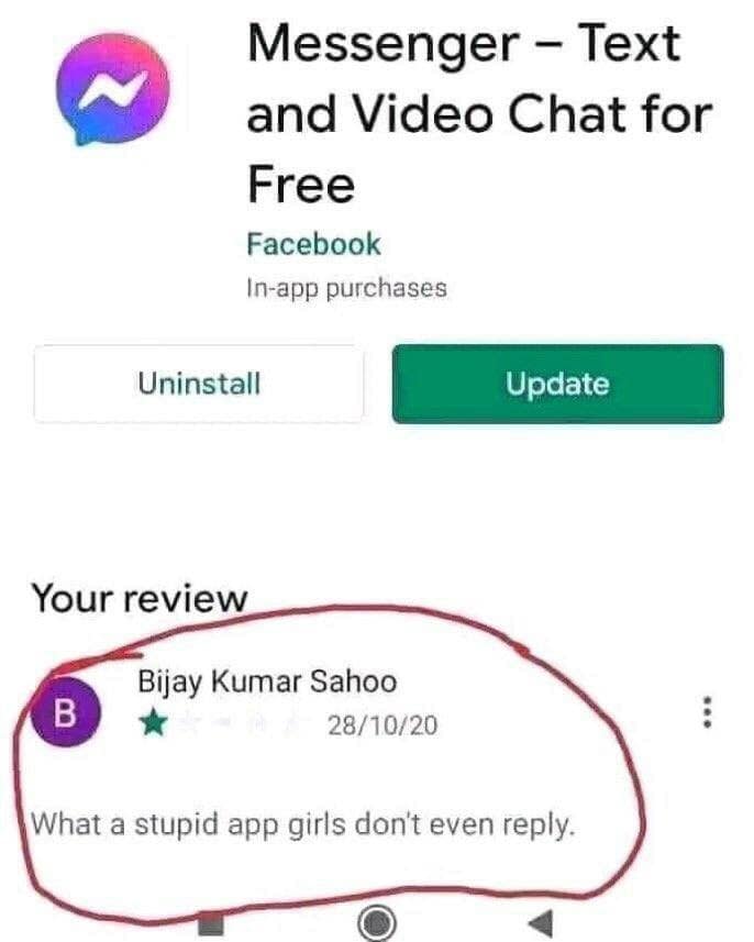 funny pics. What a stupid app girls don't even reply.