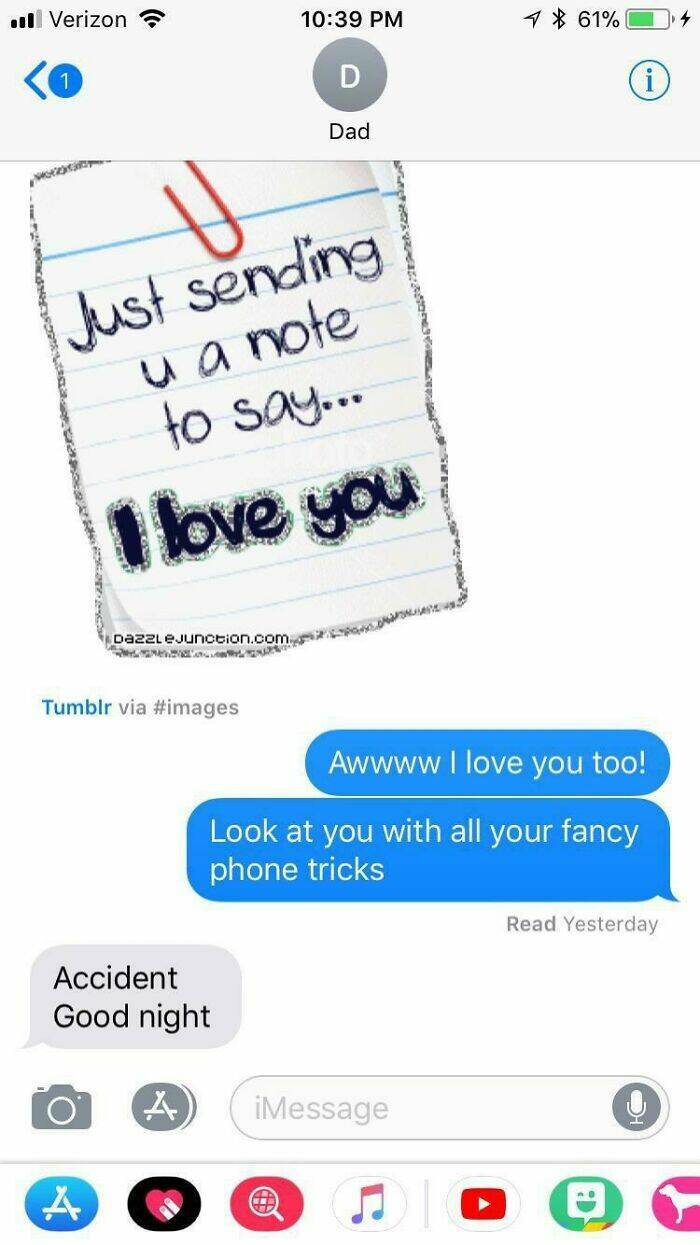hilarious text messages. Awwww I love you too! Look at you with all your fancy phone tricks