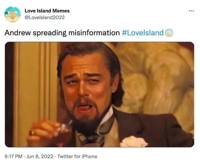 love island memes, trashy reality TV, dating shows