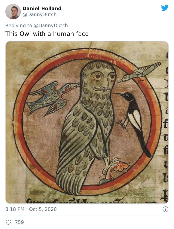 This Owl with a human face