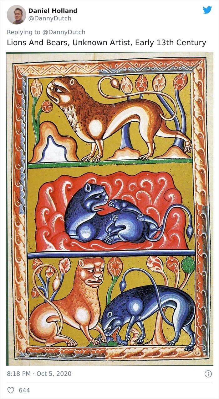 Lions And Bears, Unknown Artist, Early 13th Century