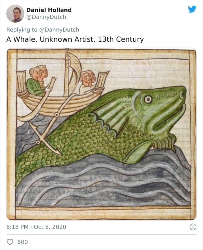 A Whale, Unknown Artist, 13th Century