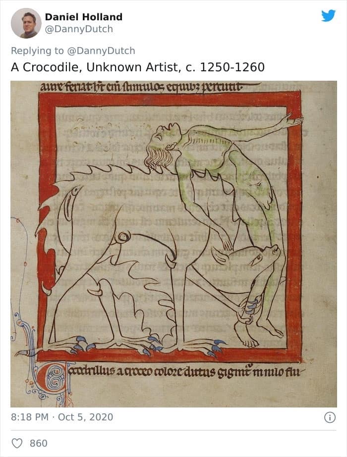 A Crocodile, Unknown Artist, c. 1250-1260