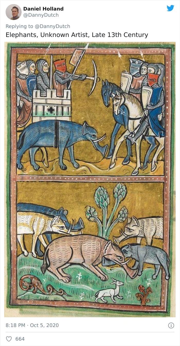 Elephants, Unknown Artist, Late 13th Century