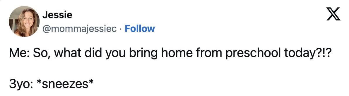 preschool memes, funny tweets from parents