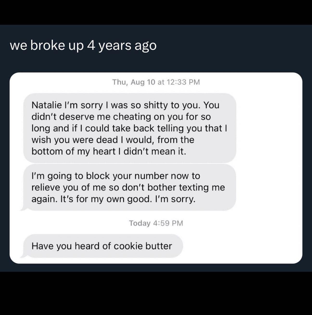 relationship memes. we broke up 4 years ago