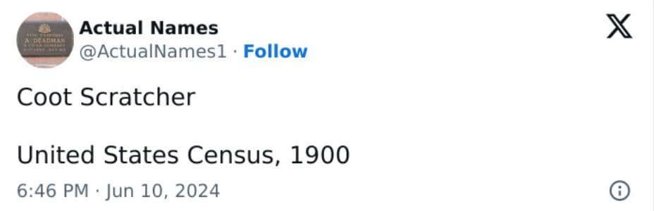 worst names, funny names, old census records, hilarious historical names, amusing historical names, comedic historical names