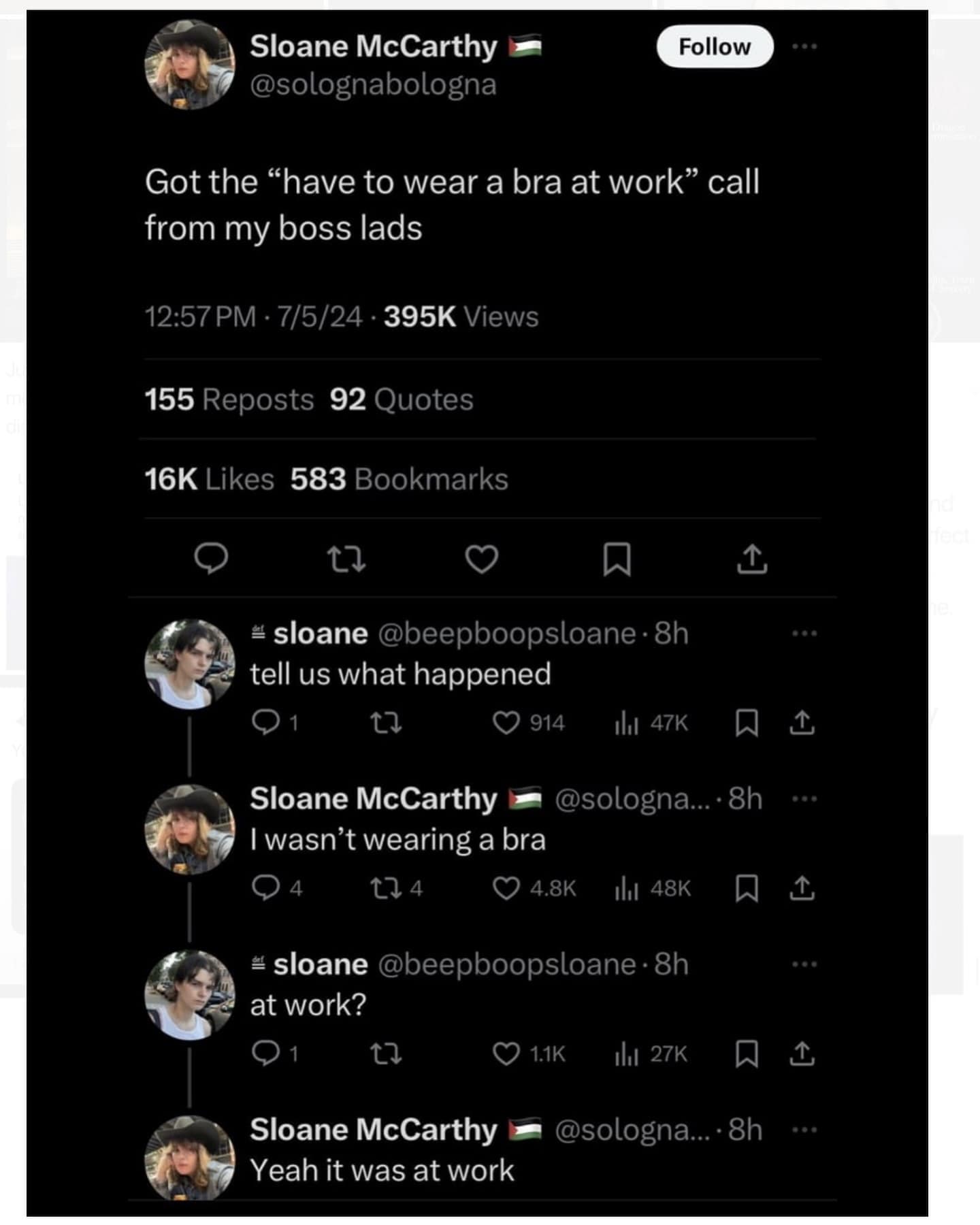 funny memes. Got the "have to wear a bra at work" call from my boss lads