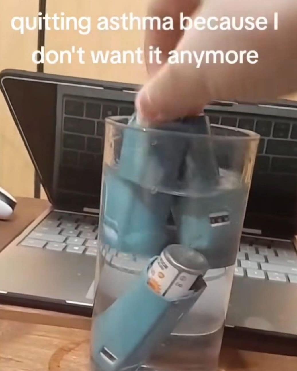 quitting asthma because I don't want it anymore