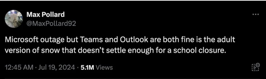 microsoft outage memes, blue screen of death memes, global tech fail humor, IT disaster jokes, Microsoft crash memes, tech outage laughs, system failure humor