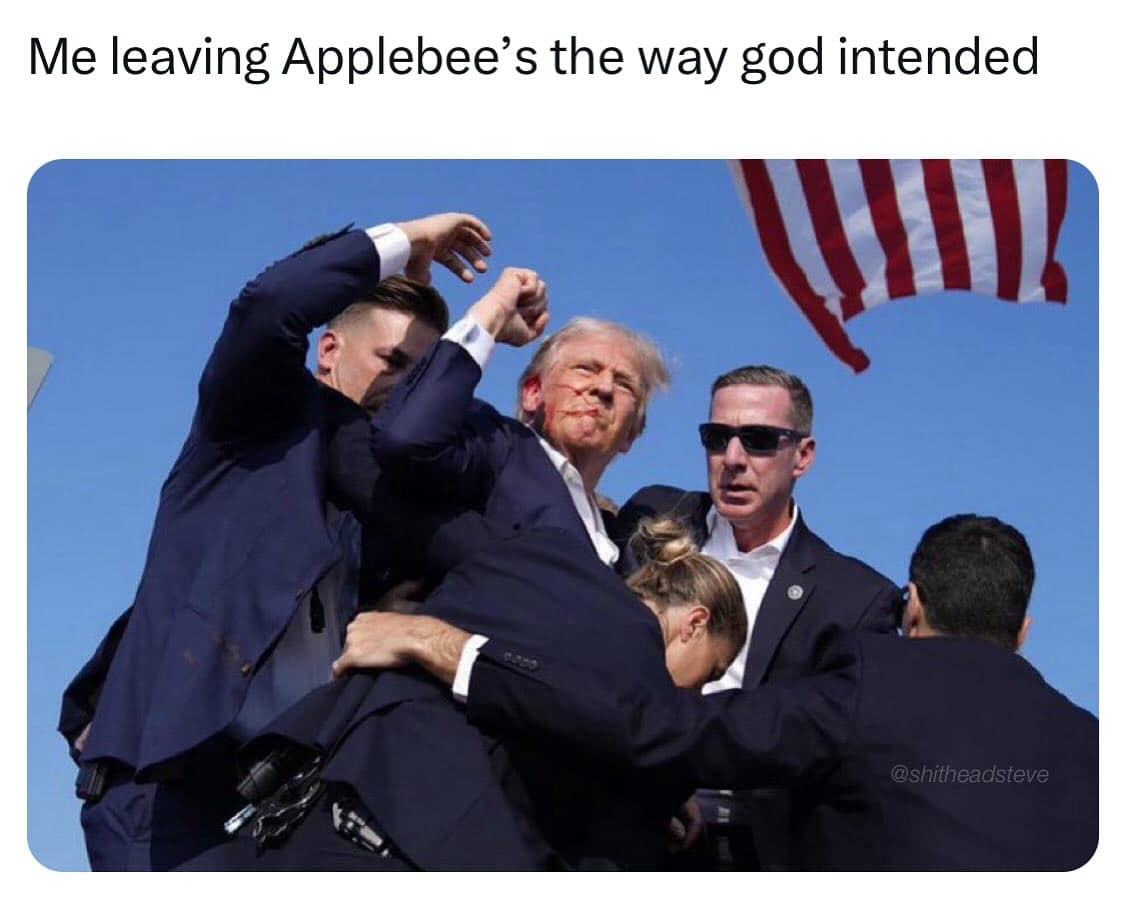 Trump assassination memes, trump assassination reactions, trump shooting reactions, Trump incident memes