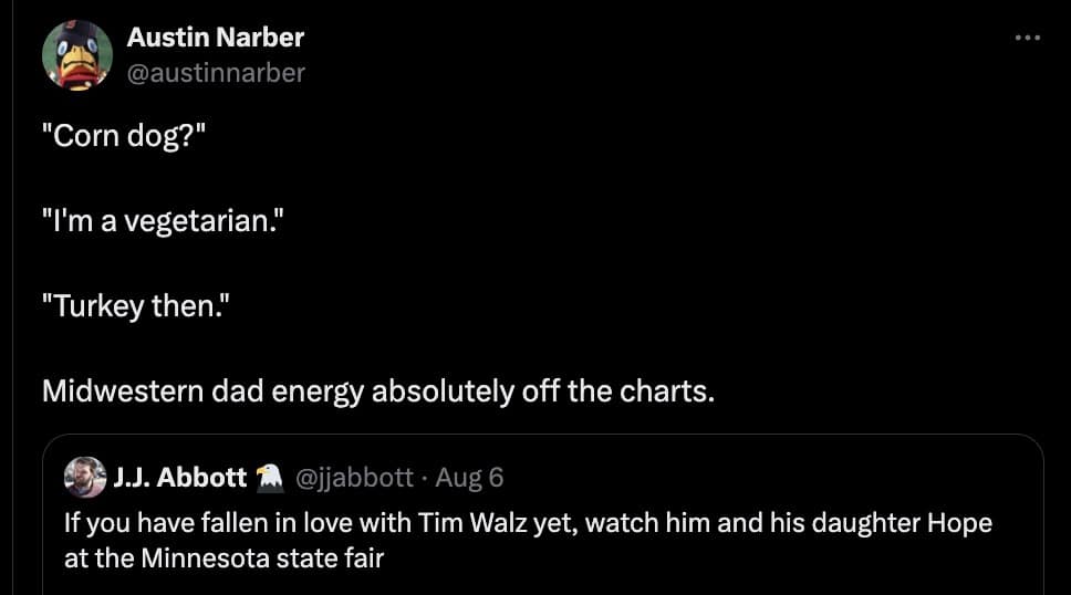 Tim Walz Memes, Tim Walz reactions, Midwest Princess memes, Big dad energy memes