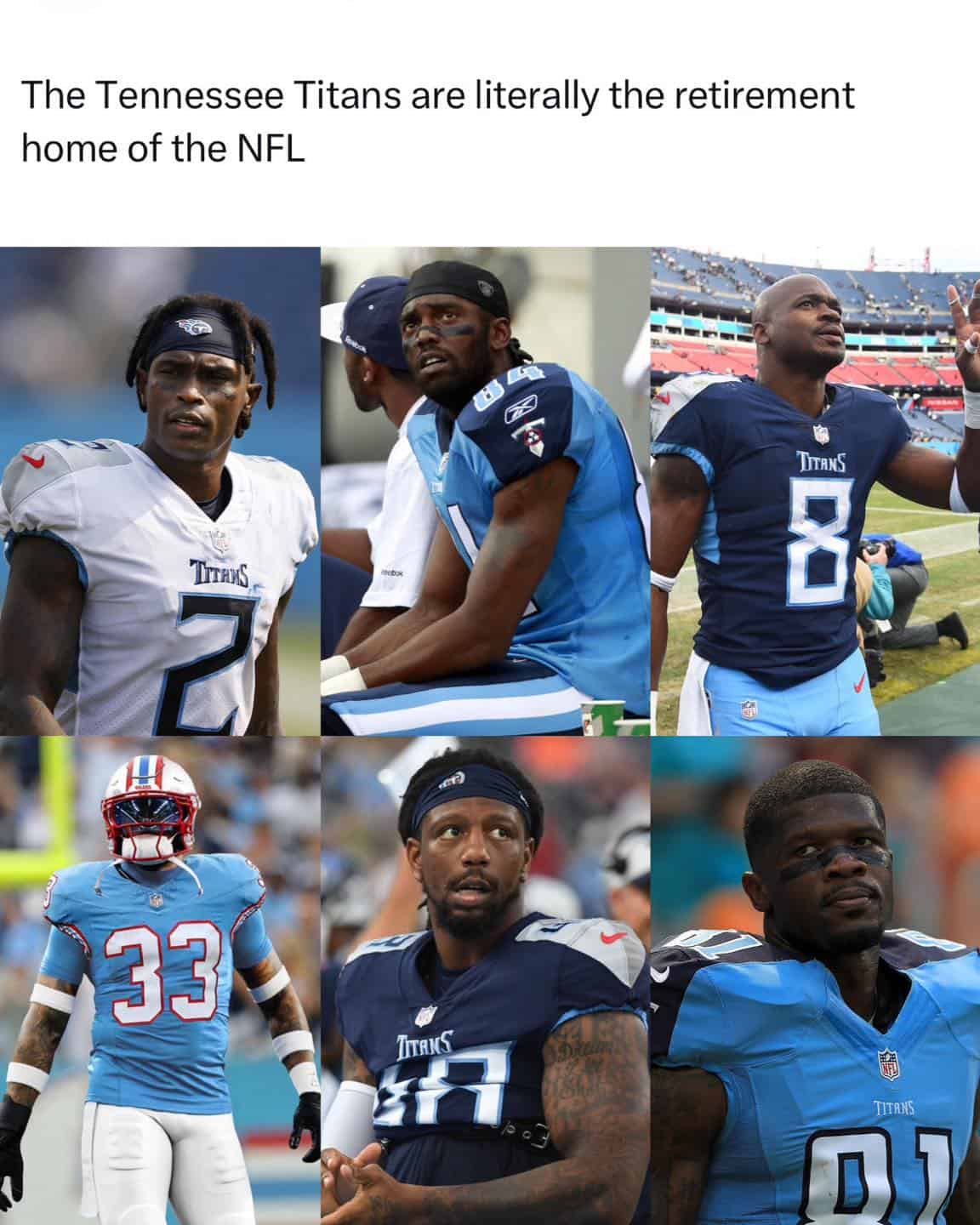 The Tennessee Titans are literally the retirement home of the NFL