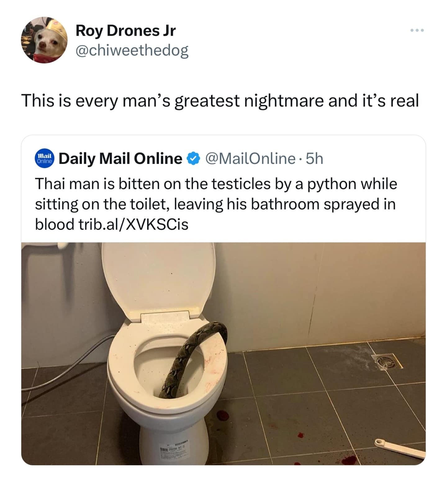 This is every man's greatest nightmare and it's real