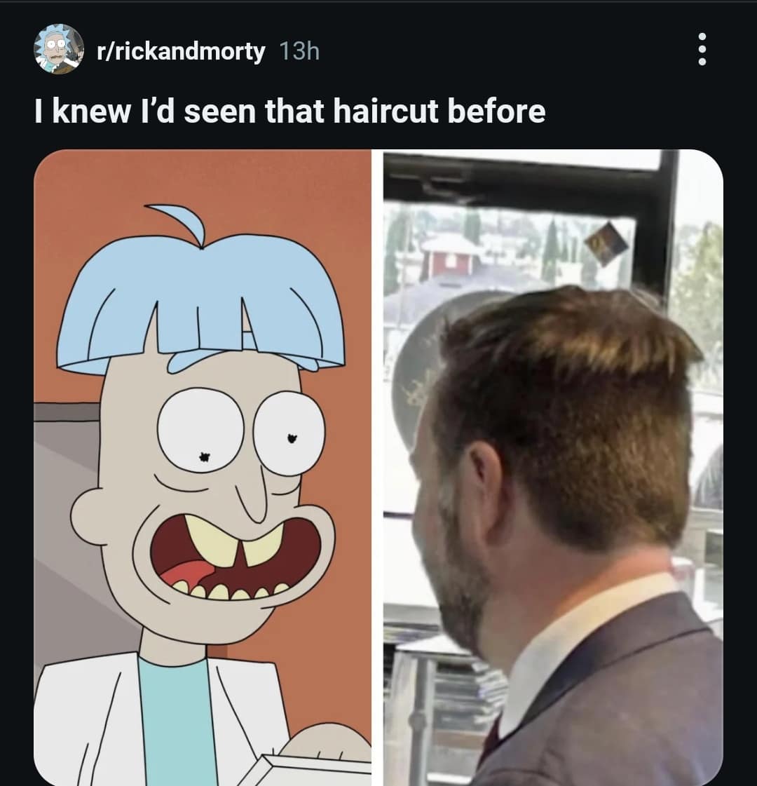 I knew l'd seen that haircut before
