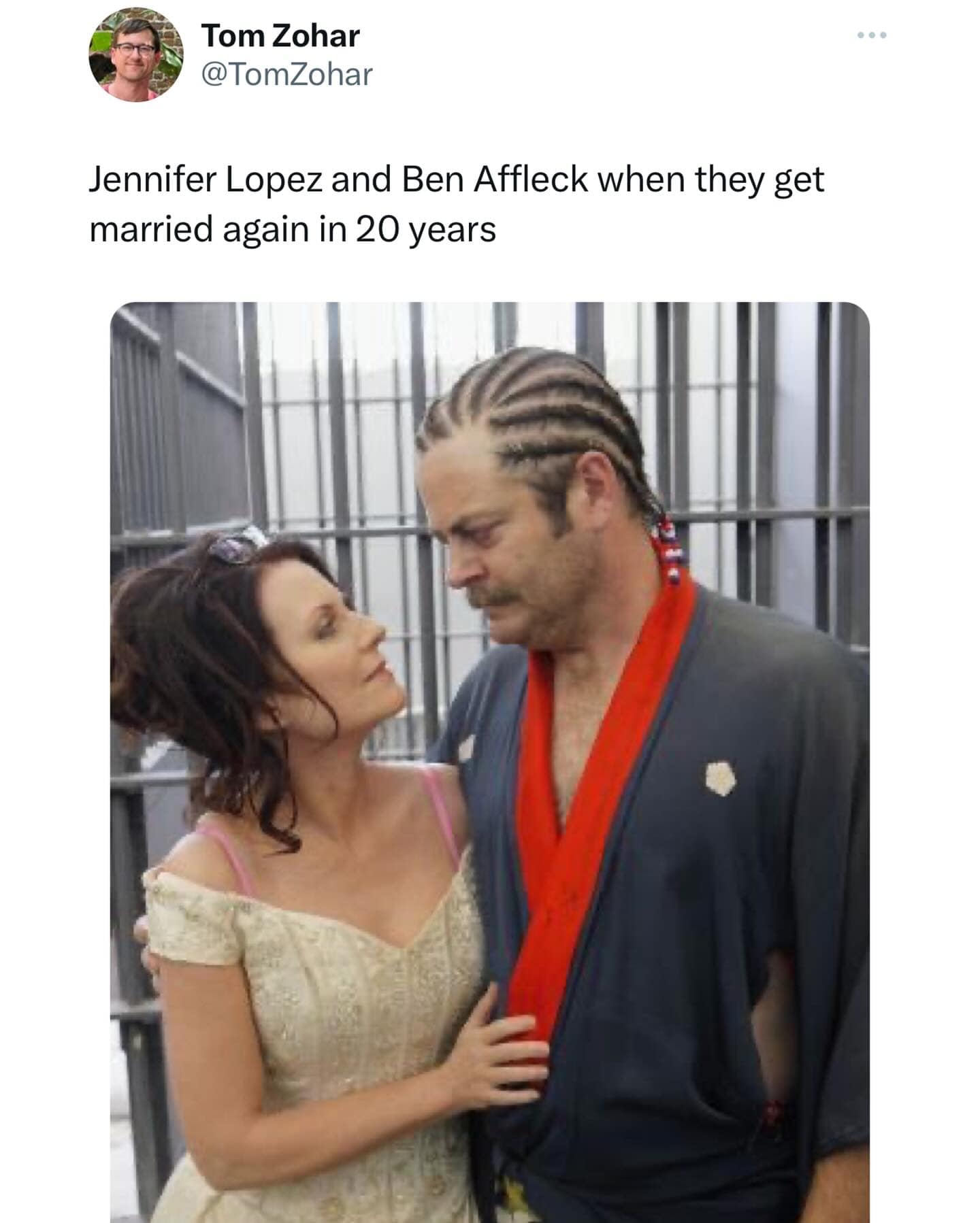 Jennifer Lopez and Ben Affleck when they get married again in 20 years