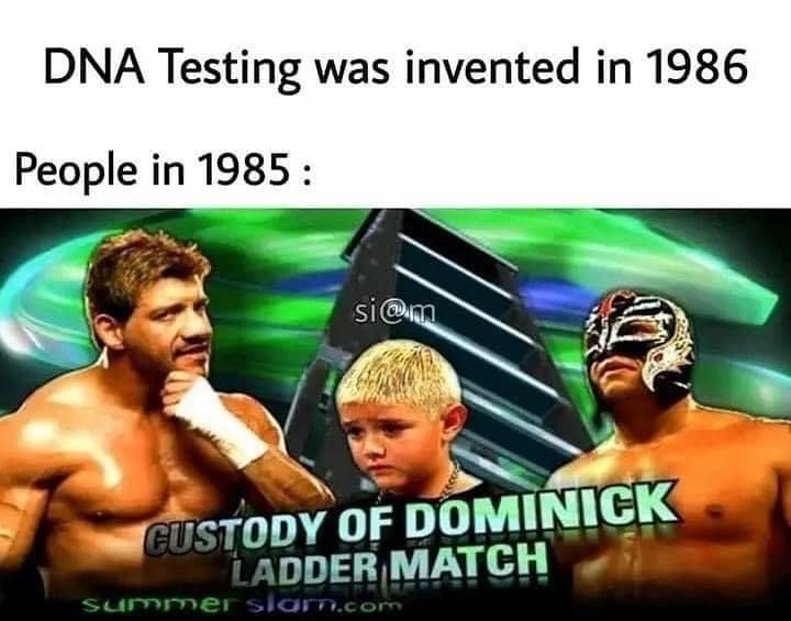 DNA Testing was invented in 1986 People in 1985 : si@m CUSTODY OF DOMINICK