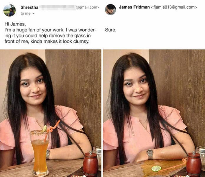 james fridman, Photoshop fails, internet humor, Photoshop jokes, hilarious photo edits, creative photo manipulations