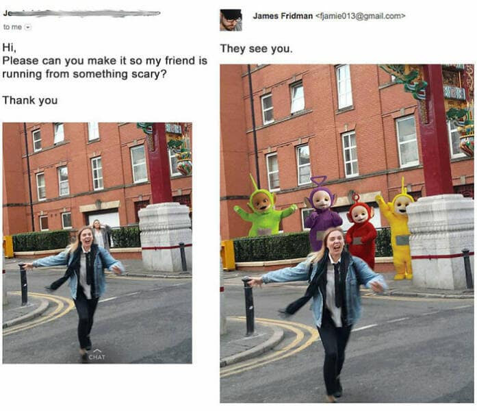 james fridman, Photoshop fails, internet humor, Photoshop jokes, hilarious photo edits, creative photo manipulations