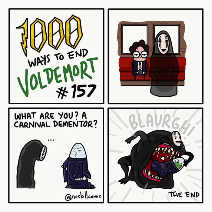 noskillcomic, Voldemort endings ,Harry Potter humor