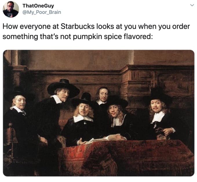 pumpkin spice latte memes, PSL memes, Starbucks memes