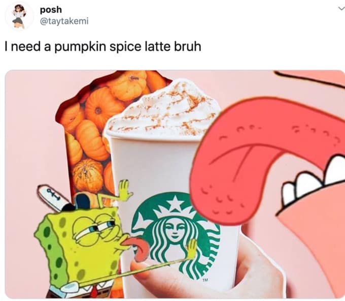 pumpkin spice latte memes, PSL memes, Starbucks memes