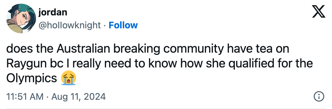 rachael gunn memes, raygun memes, australian breakdancer memes, olympic breakdancing memes, Viral Olympics memes