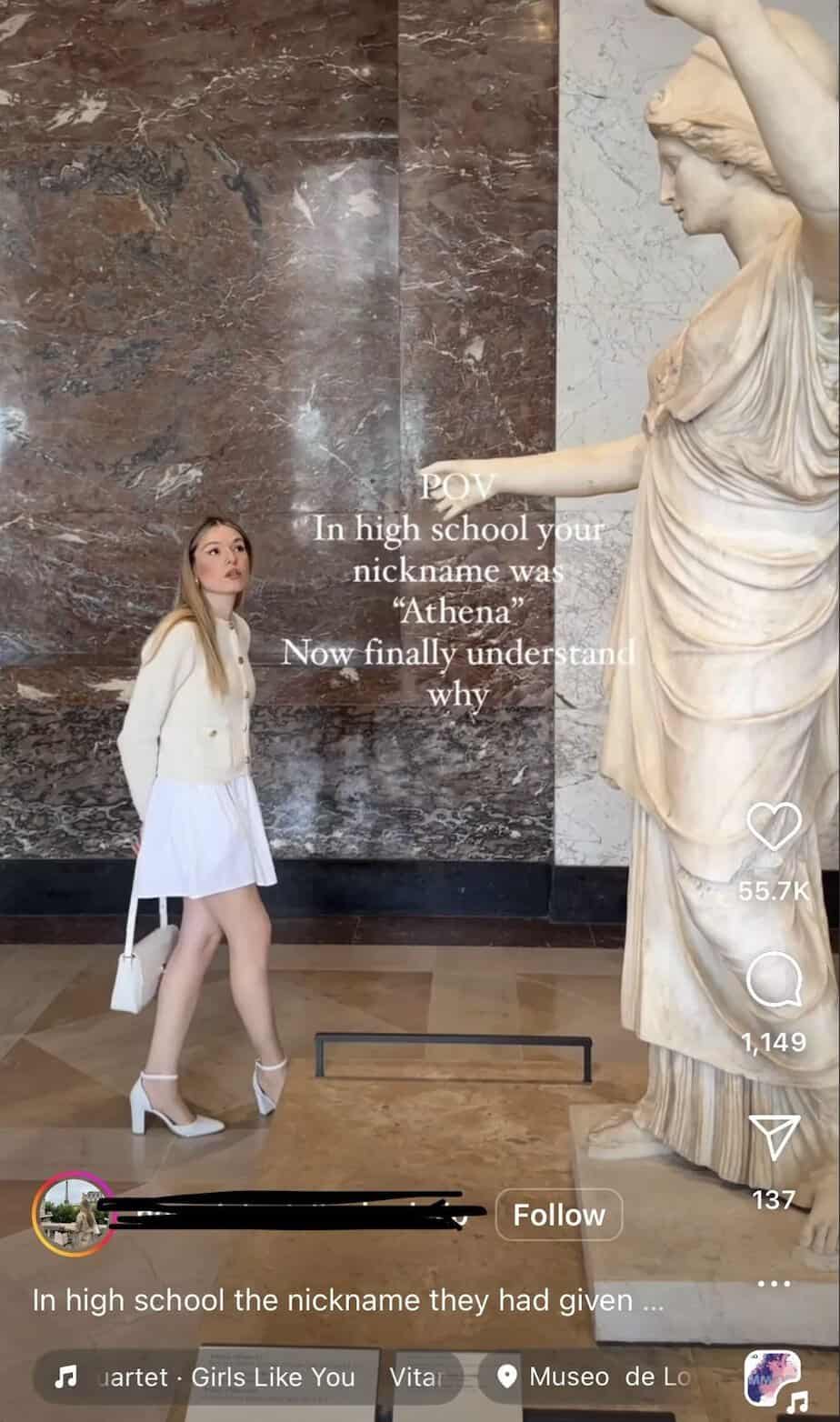 POV In high school your nickname was "Athena" Now finally understand why