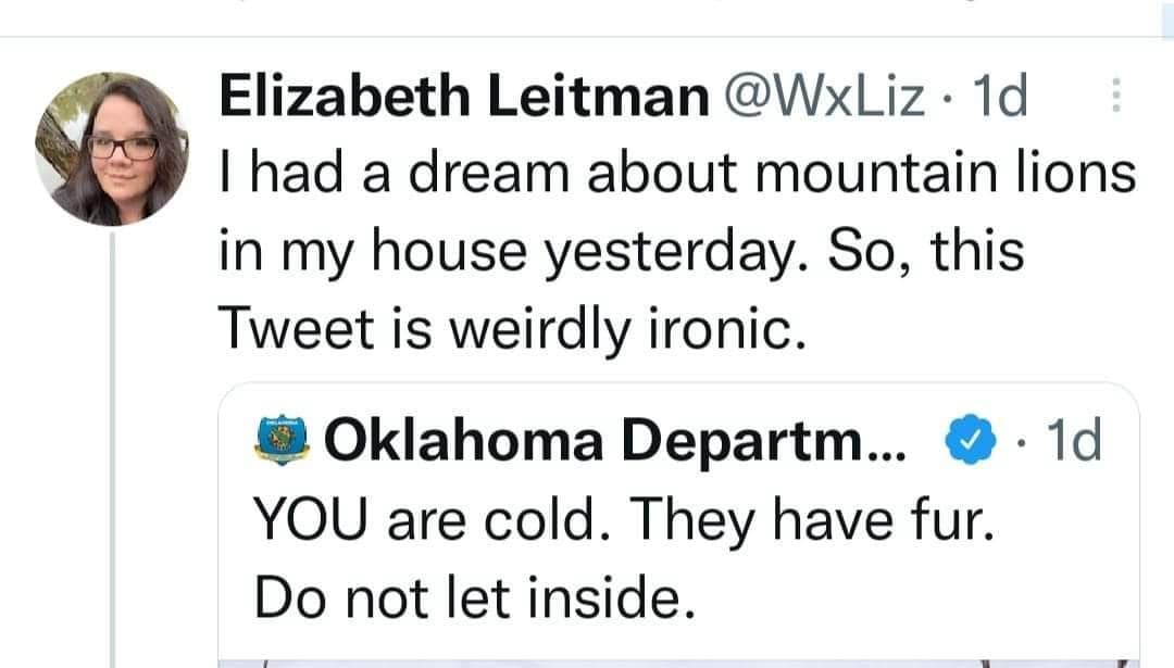 OKwildlifedept, okwildlifedept, funny Twitter threads, viral tweets