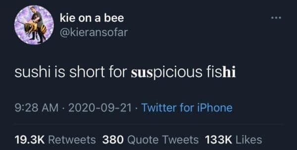 sushi is short for suspicious fishi