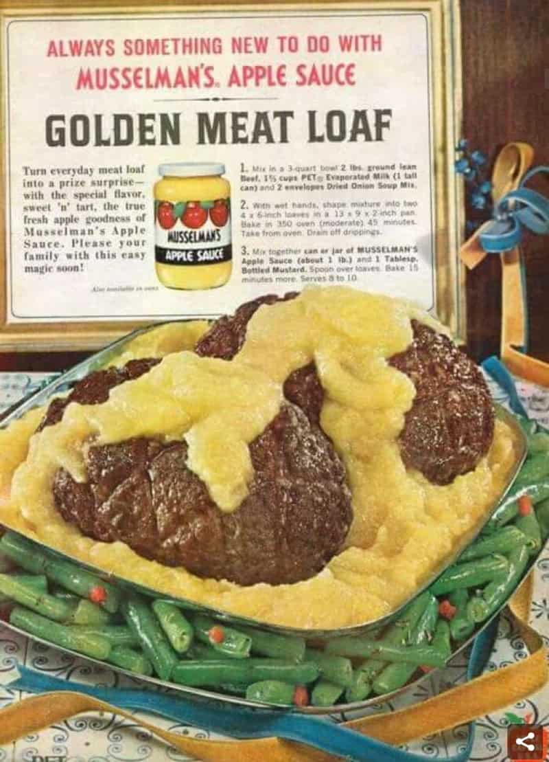 cursed food, weird food pics, vintage recipe books, strange food photos, unusual food images, old cookbooks, retro recipe collections