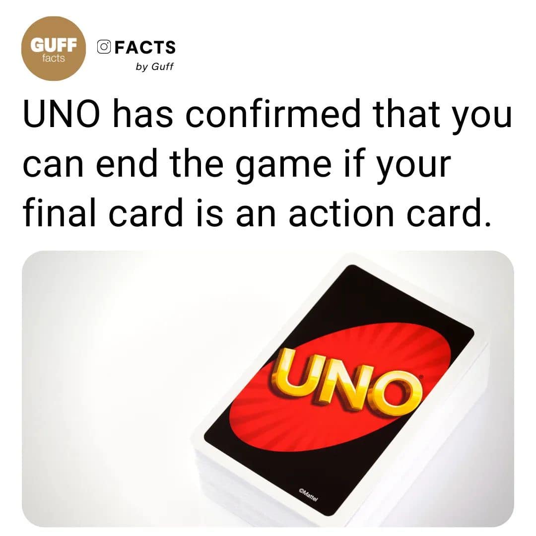 UNO has confirmed that you can end the game if your final card is an action card.