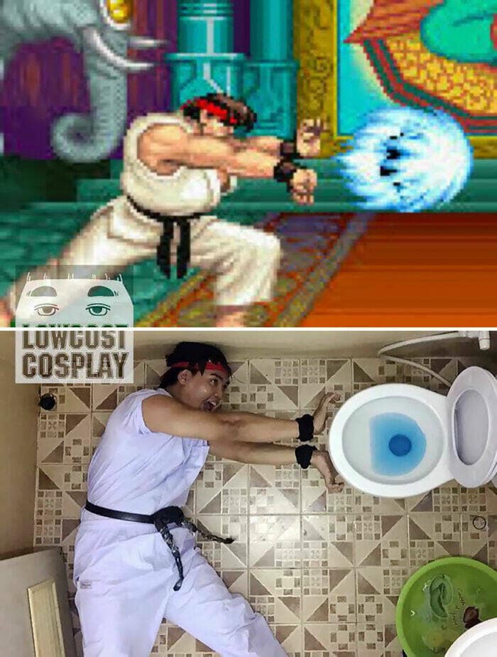 low cost cosplay, cheap cosplay, Get ready to laugh at these 40 hilarious Low Cost Cosplay pics from the king of cheap cosplay. Using everyday items and a lot of creativity