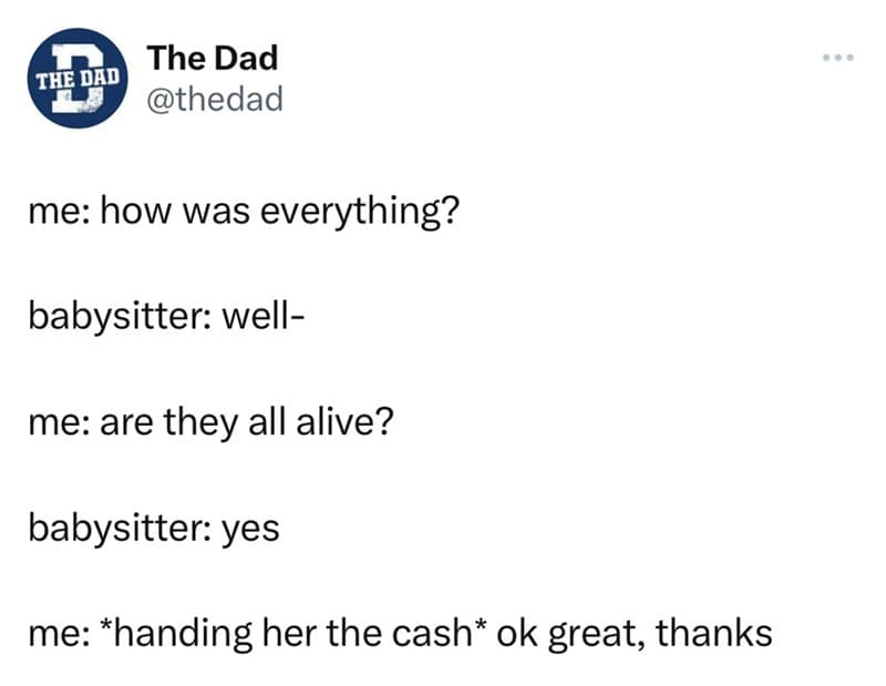 parenting memes, parenting tweets, comedic family quips, chuckle-inducing mommy memes, hilarious dad jokes