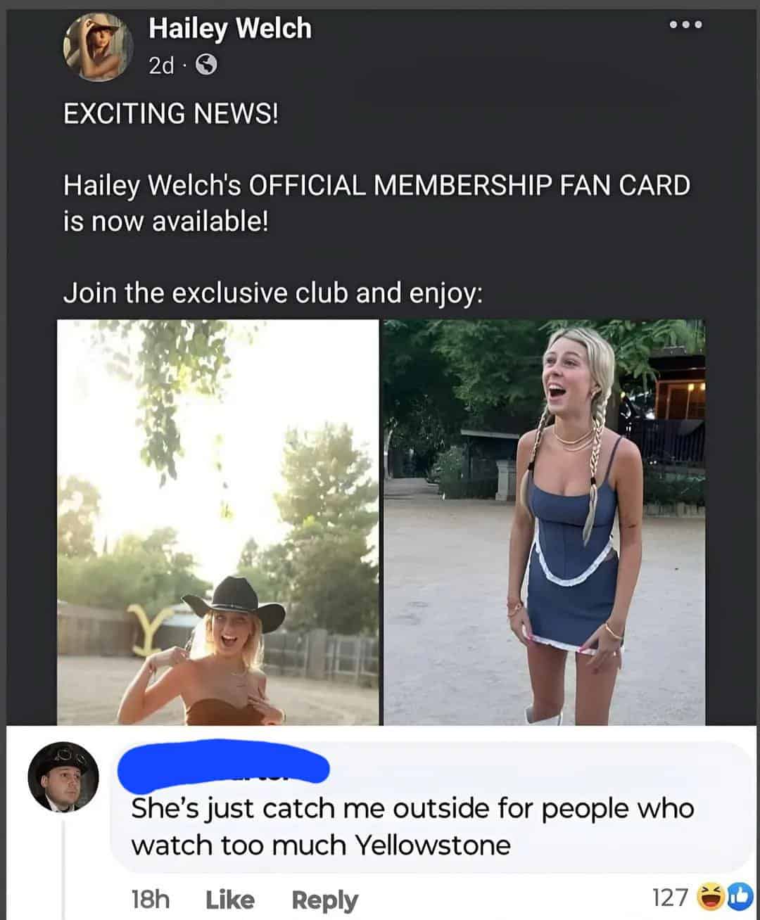 She's just catch me outside for people who watch too much Yellowstone