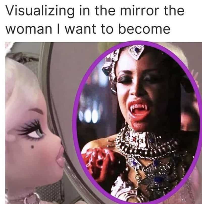 Visualizing in the mirror the woman I want to become
