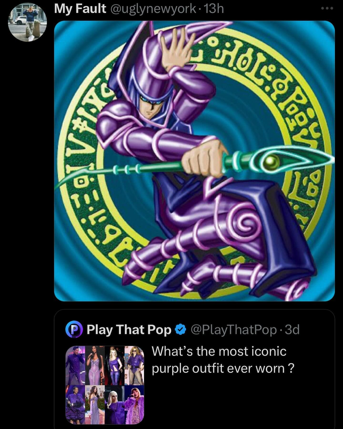 What's the most iconic purple outfit ever worn ?