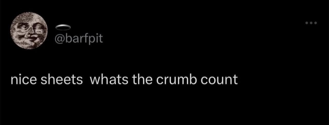 nice sheets whats the crumb count