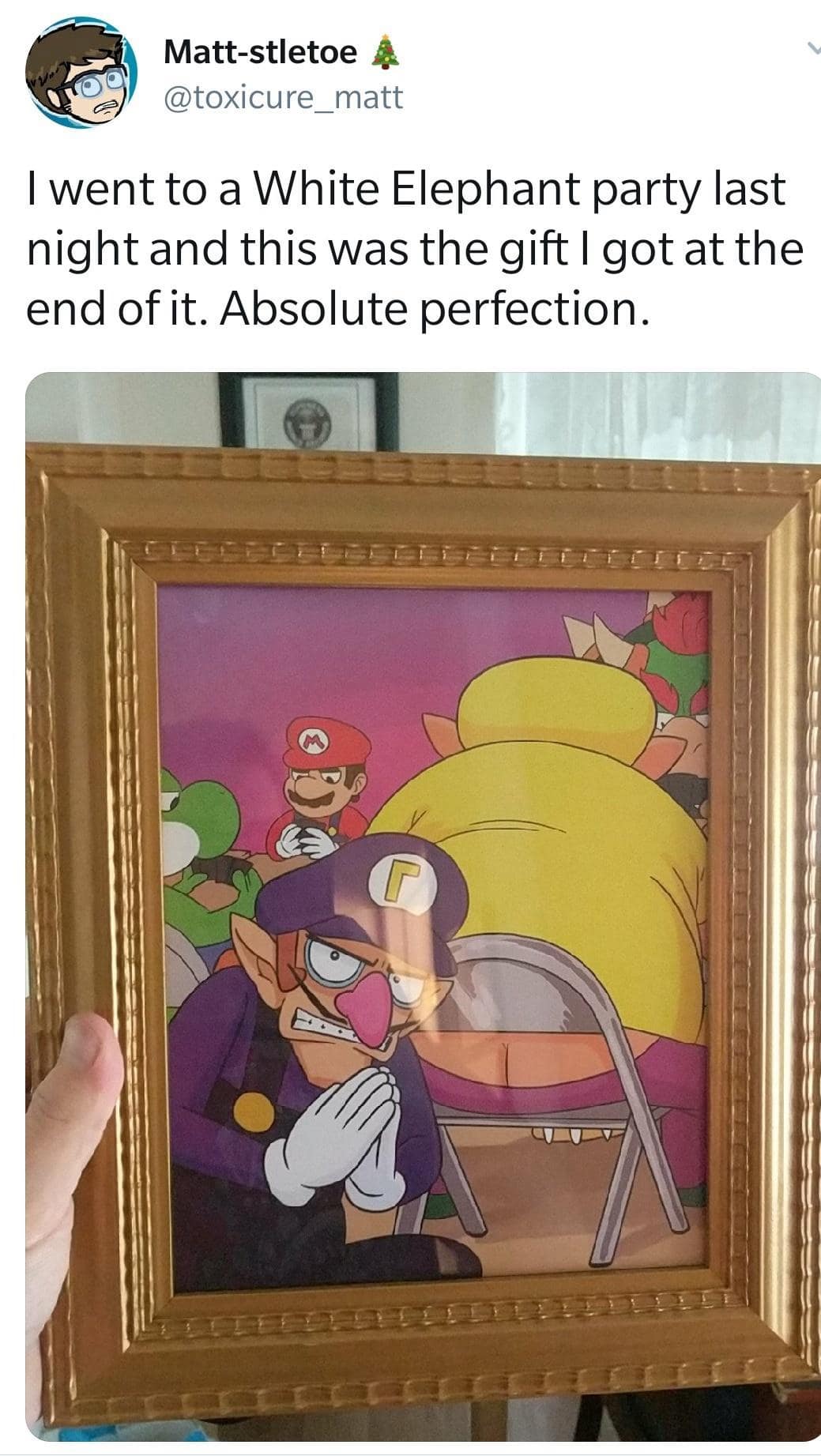 I went to a White Elephant party last night and this was the gift I got at the end of it. Absolute perfection.