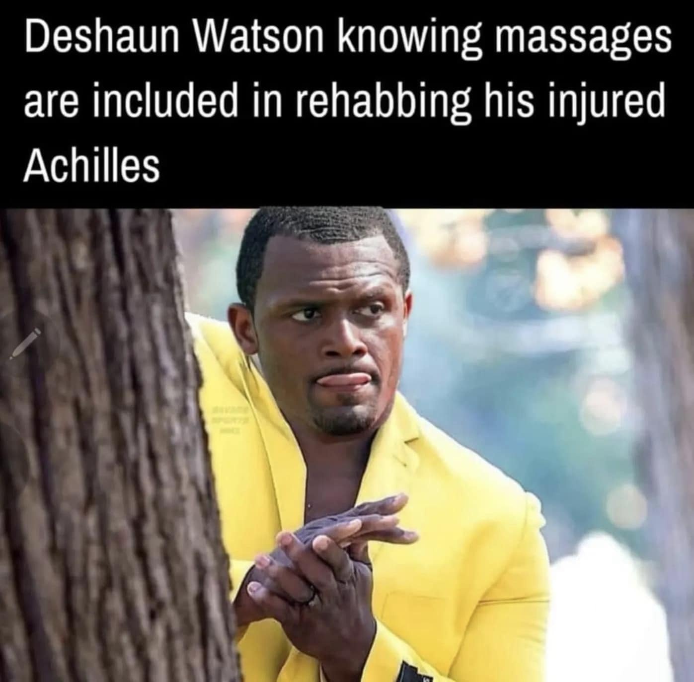 Deshaun Watson knowing massages are included in rehabbing his injured Achilles