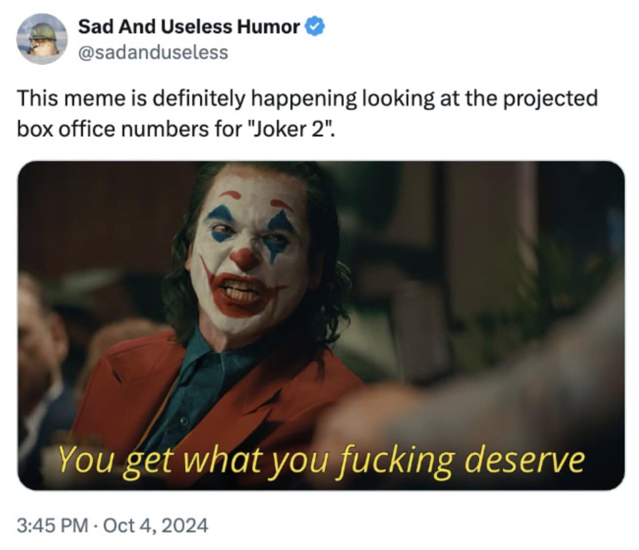Joker 2 memes, joker 2 reactions, Joker memes, Joker sequel memes, movie roast memes, musical memes, bad movie memes, film satire, movie sequel humor, film criticism memes