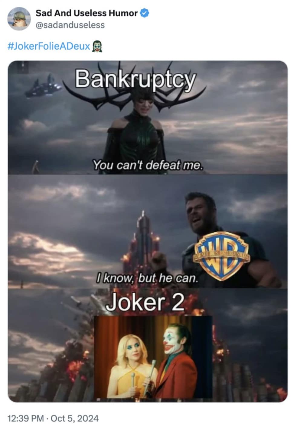 Joker 2 memes, joker 2 reactions, Joker memes, Joker sequel memes, movie roast memes, musical memes, bad movie memes, film satire, movie sequel humor, film criticism memes