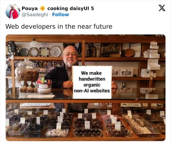 We make handwritten organic non-Al websites