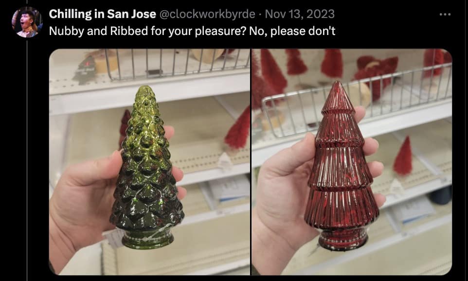 target holiday plugs, Target Christmas decor, Target Christmas memes, funny Target holiday decorations, target butt pugs