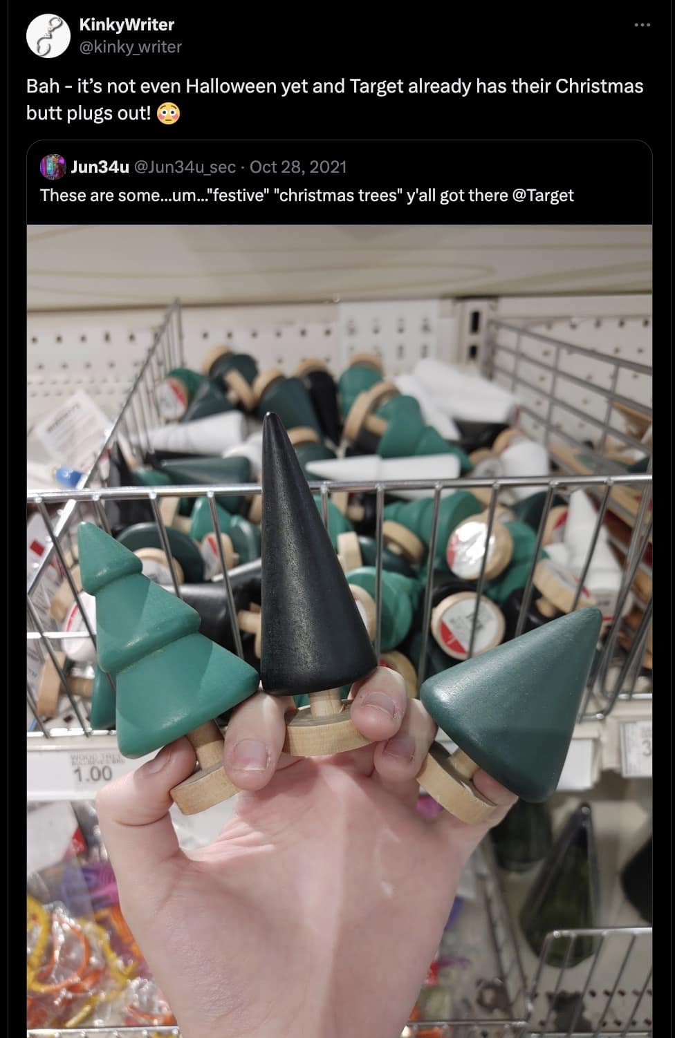 target holiday plugs, Target Christmas decor, Target Christmas memes, funny Target holiday decorations, target butt pugs