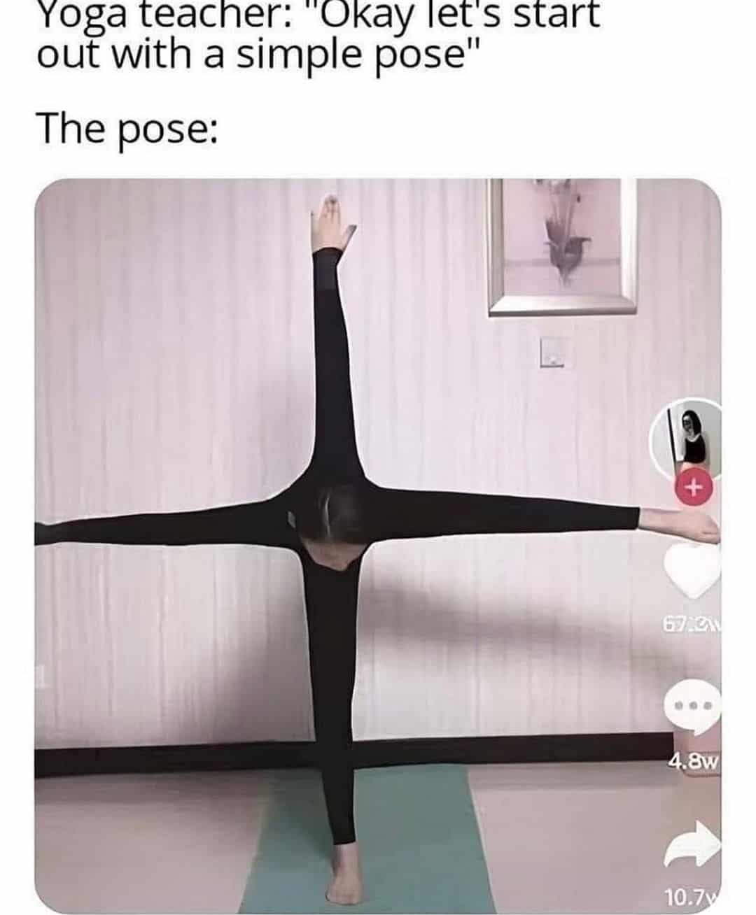 yoga memes, funny yoga, yoga humor, yoga jokes, yoga class fails, meditation humor, fitness jokes