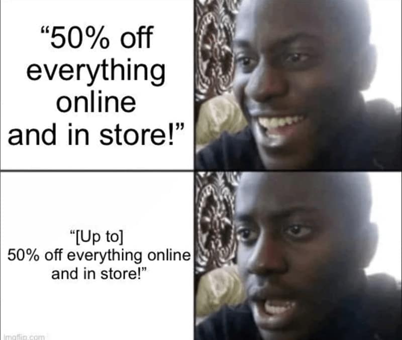 Black Friday meme, Shopping fails: retail fails, purchase fails, consumer fails