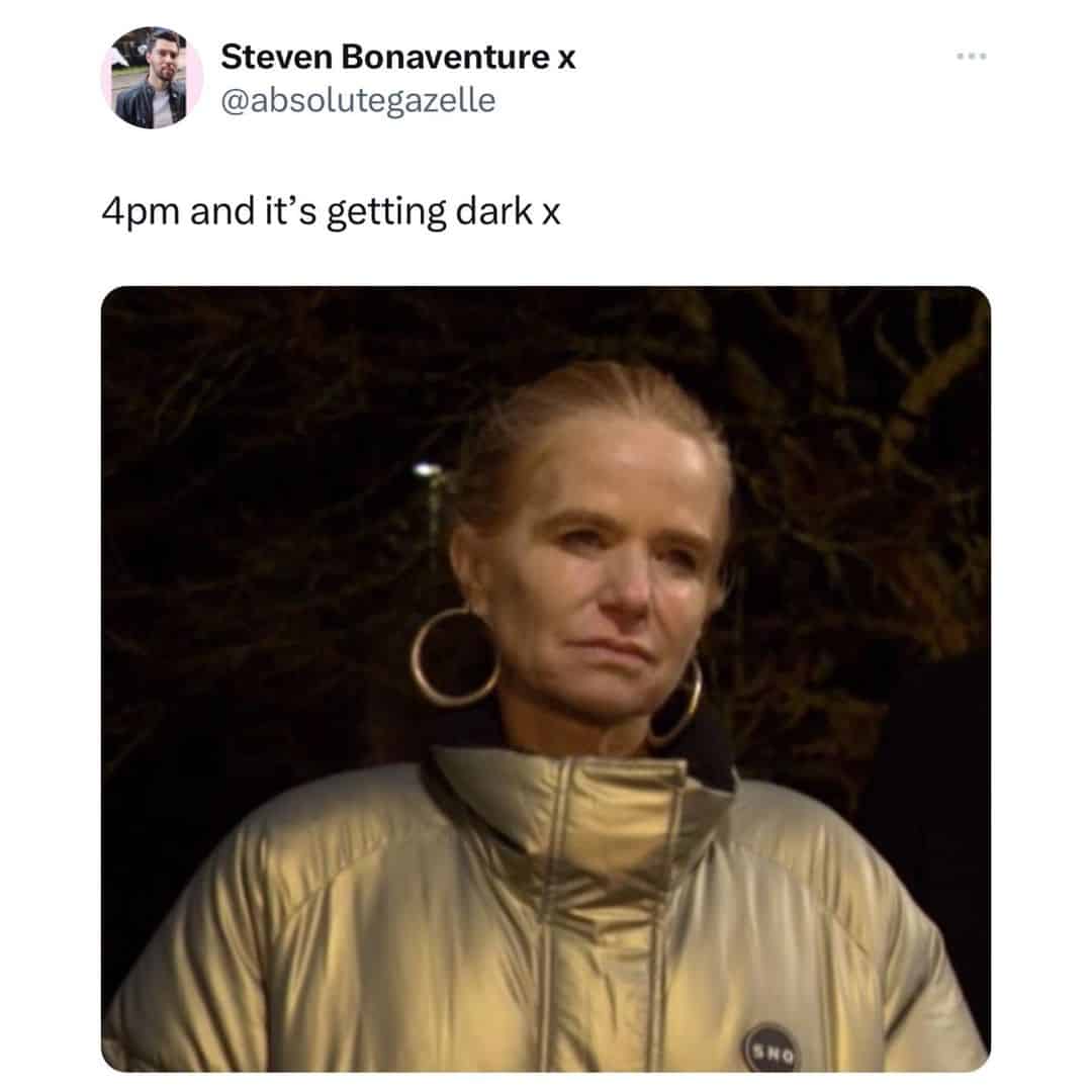 4pm and it's getting dark