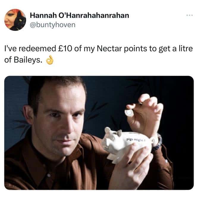 I've redeemed £10 of my Nectar points to get a litre of Baileys.