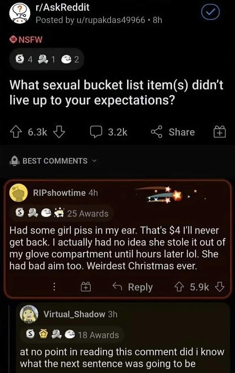 at no point in reading this comment did i know what the next sentence was going to be